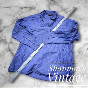 Eight & Sand Egyptian Cotton Made In Japan Men’s Sz Large Popover Shirt A39